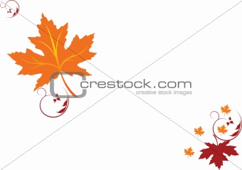 Autumn floral background