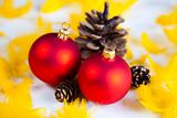 Colorful Christmas baubles