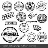 grungy rubber stamps