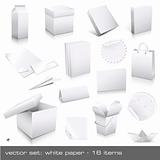 vector set: white paper