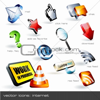 vector icons: web