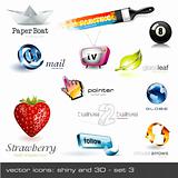 vector icons: shiny and 3d