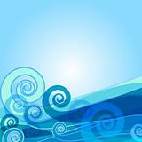 Abstract blue background (vector)