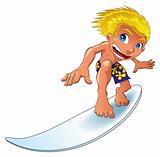 Baby surfing