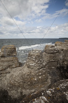 Eroded limestone formations