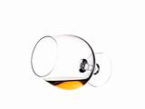 Glass of Cognac isolated on white background