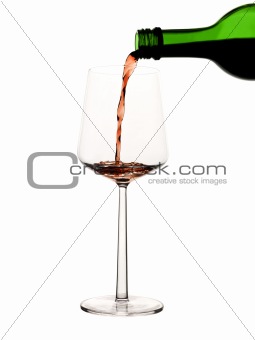 Poured wine