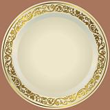 Old-fashioned white plate