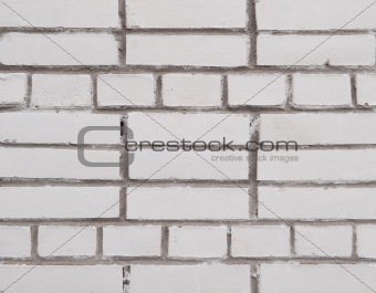 Old white brick wall