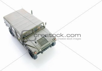 Isolated army vehicle