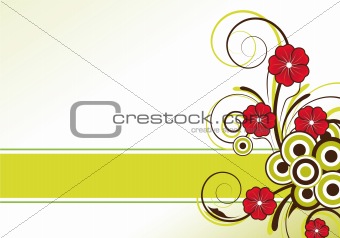 abstract floral design with text area