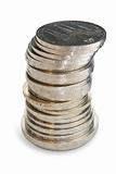 Stack of Soviet Union coins.