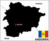 Andorra Map Black