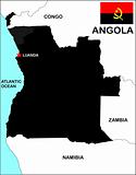 Angola Map Black