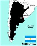 Argentina Map Black