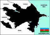 Azerbaijan Map Black