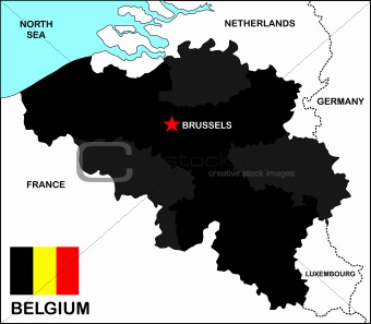 Belgium Map Black