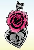 rose with locked heat-shape key