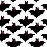 Seamless pattern with bats for halloween