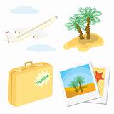 Set of color vacation icons
