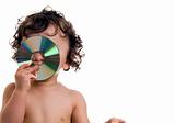 Baby with disk.