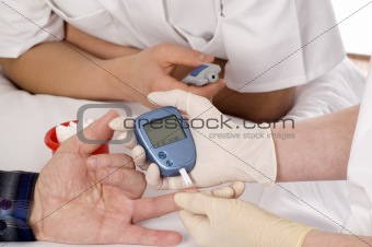 Blood sugar test.
