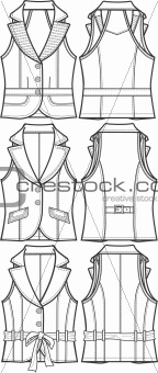 lady formal vest jacket