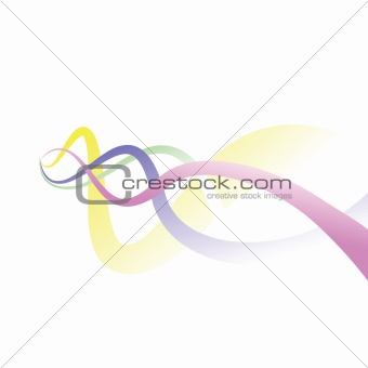 Four colour lines. Vector illustration