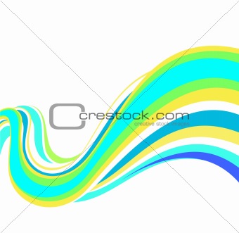 Dark blue, green and yellow lines.Vector illustration 