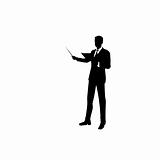 a man is in a suit. Vector illustration   