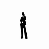 a woman is in a suit. Vector illustration   