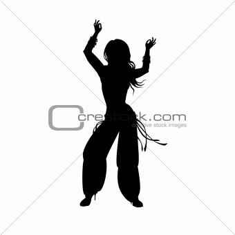 The girl dancing east dance.Vector illustration 