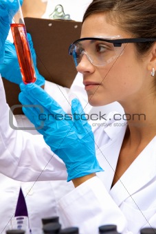 Scientist woking in a lab