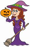 Halloween girl wizard