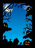 Spooky silhouette frame