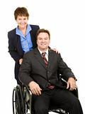Disabled Businessman and Colleague