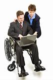 Helping Disabled Businessman