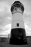 Lighthouse in black and white