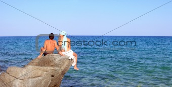 Couple by  the sea