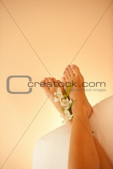 Feet of young woman
