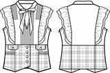 lady formal checked blouse