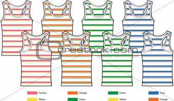 stripe pattern tank top vest