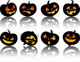 vector halloween pumpkins
