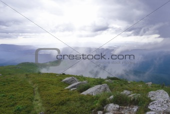The Carpathian mountains