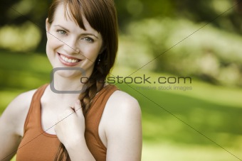 Pretty woman smiling