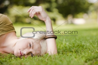 Woman resting in the park