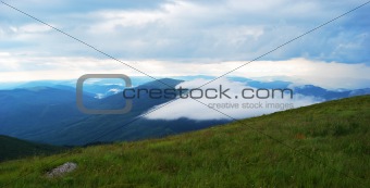 The Carpathian mountains