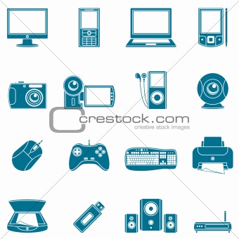 Computer and media icons
