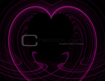 Pink and Black Heart Copy Space