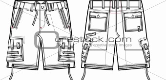 men fashion cargo shorts